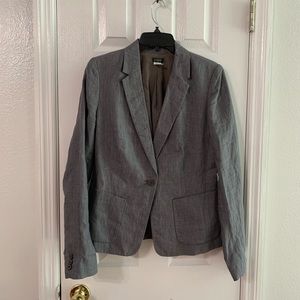 Jcrew linen size 8 blazer gray women j.crew